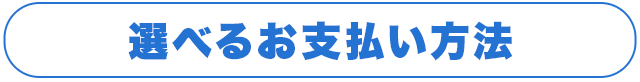 選べるお支払い方法